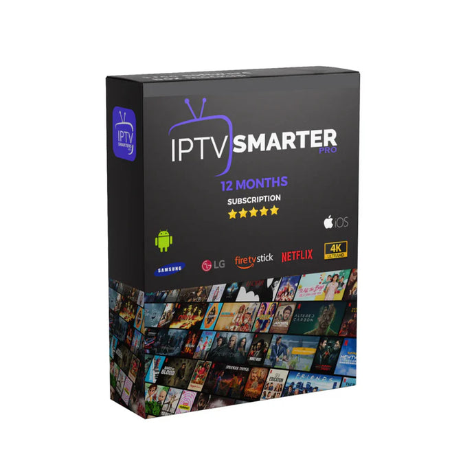 12 Months IPTV Smarters Pro Subscription