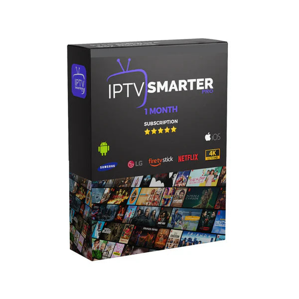 1 Month IPTV Smarters Pro Subscription